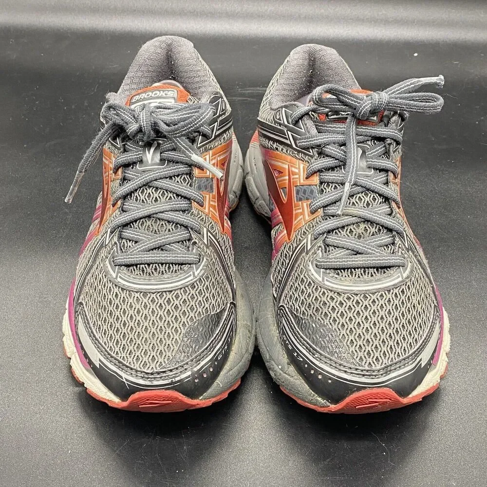 Brooks Adrenaline GTS 17 1202311B044 womens 7.5 gray orange running athletic - Picture 4 of 8